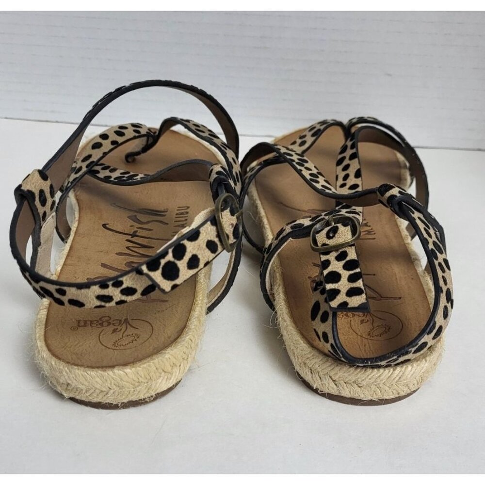 Blowfish Malibu Leopard Print Granola Rope Strappy Sandals Womens Size 8 - Picture 3 of 9